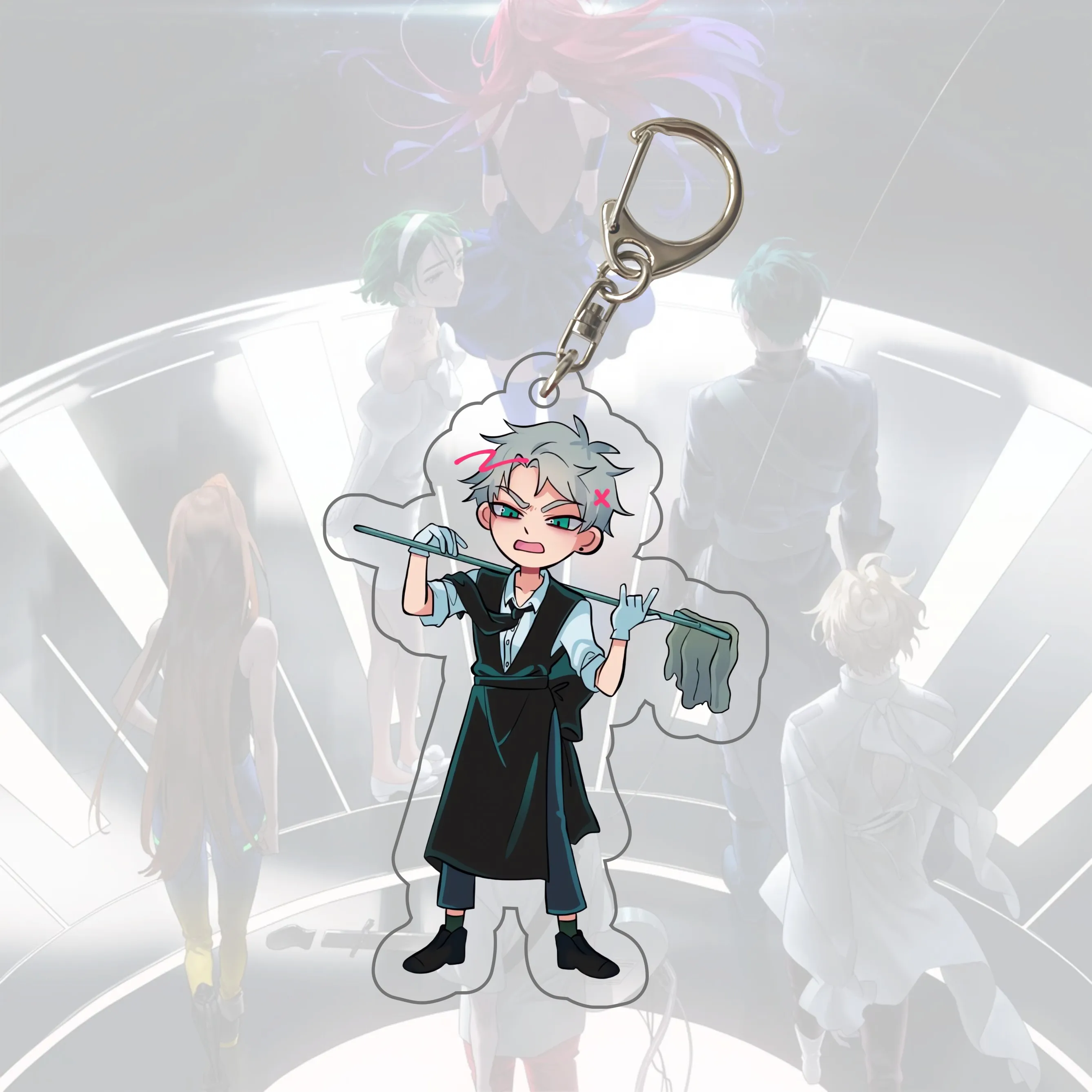 شعبية أنيمي الغريبة المرحلة 6 سنتيمتر سلاسل المفاتيح لوكا إيفان Till Mizi Hyuna Sua للمرأة اكسسوارات حقيبة Keyrings مجوهرات المشجعين الهدايا