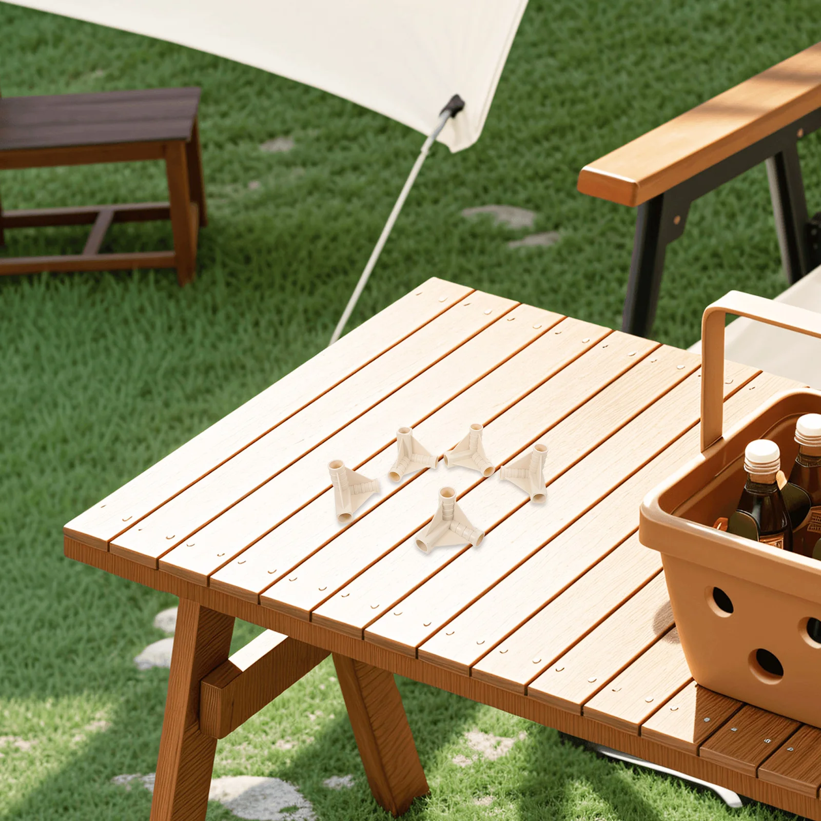 

12Pcs Tent Pole Connectors High Strength Plastic Support Parts 16Mm Canopy Pipe Fittings for Camping Outdoor Tent Frame