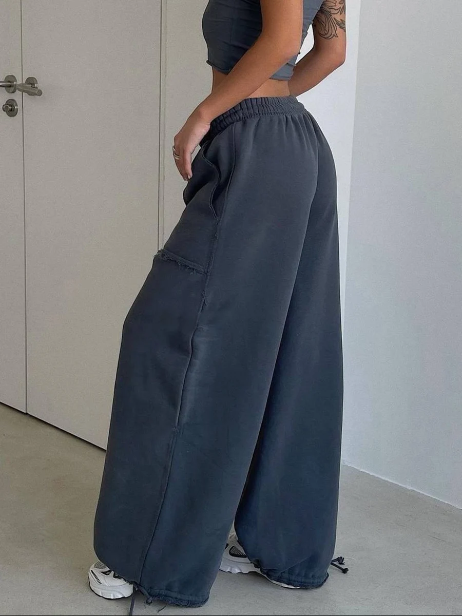 Calça esportiva estilo retrô Harajuku, primavera e outono