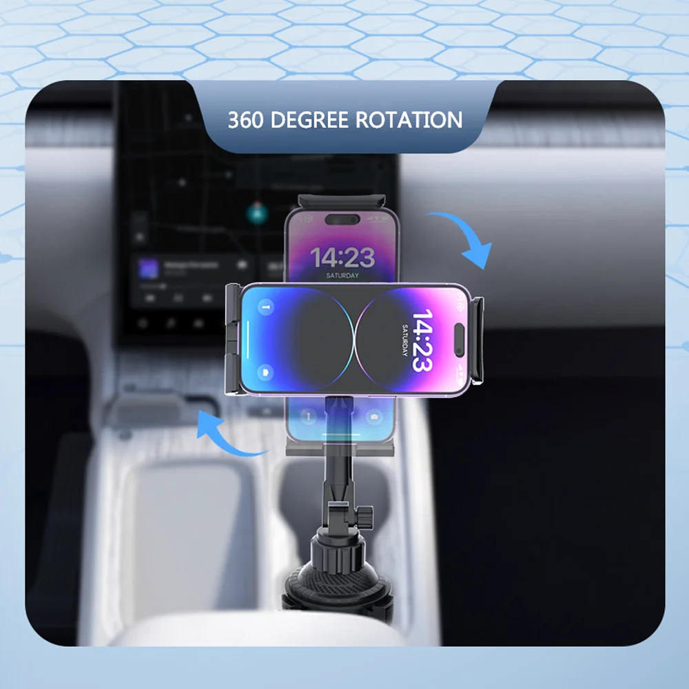 Universal Car Cup Tablet Holder Phone Mount Adjustable Cradle Stand Flexible Neck Support for Smartphones GPS Navigation Base