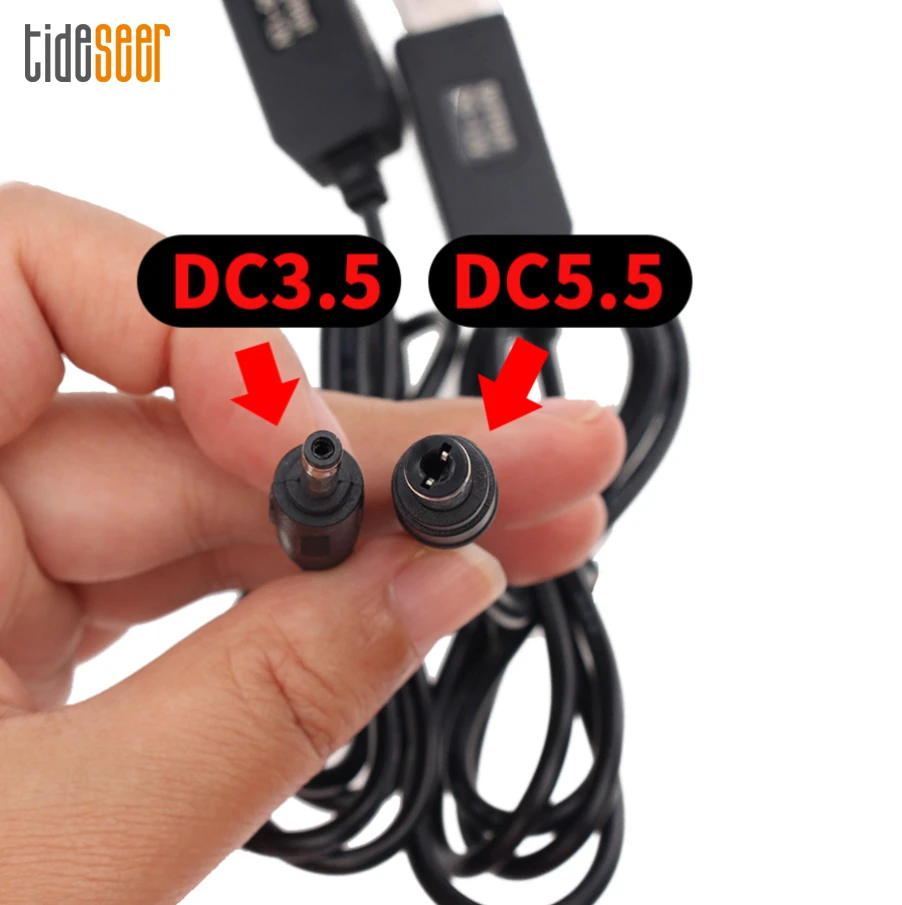 

500pcs 1M 5V To DC 9V 12V 5.5mm 3.5mm Usb Power Boost Line Step UP Module Plug Connector Adapter Cable 2.1x5.5mm 3.5x1.35mm