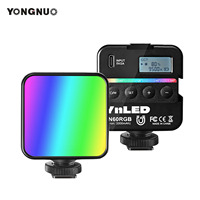 YONGNUO YN60RGB LED Mini Video Light Portable RGB Photography Light with Bi-Color 2500K-9500K for Studio Recording Live Stream