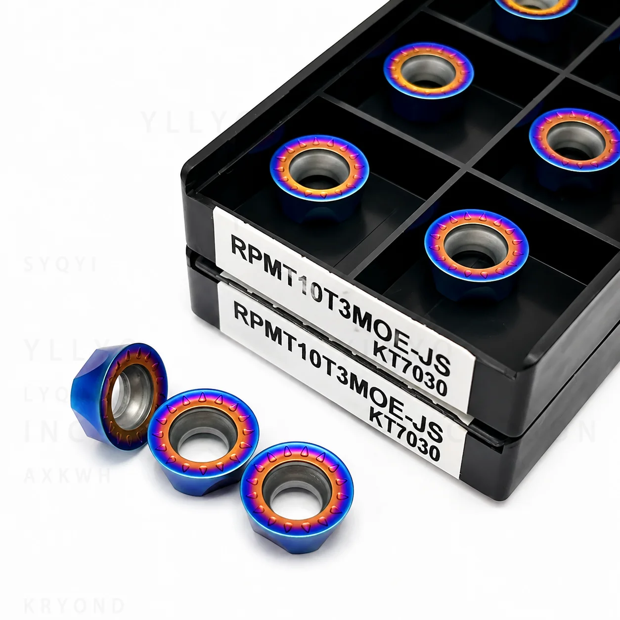 RPMT10T3MOE-JS KT7030 Colorful Carbide Inserts High Hardness RPMT10T3 for CNC Lathe Turning Milling Cutter Tools view 6
