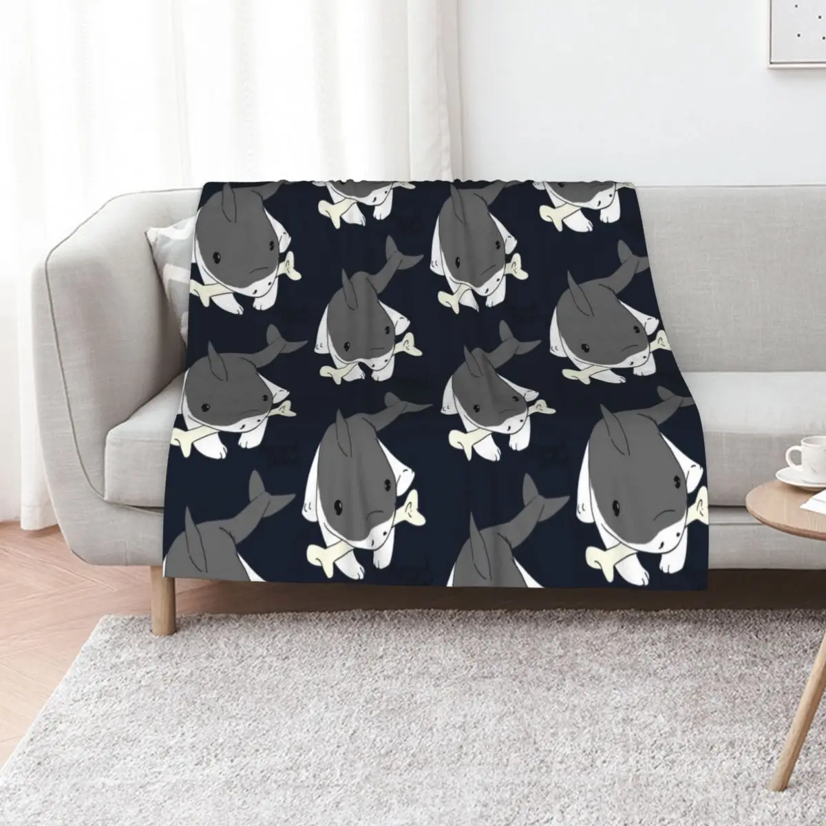 Jeff the Landshark! Throw Blanket Bed Bed covers Personalized Gift anime Luxury St Plush Blankets