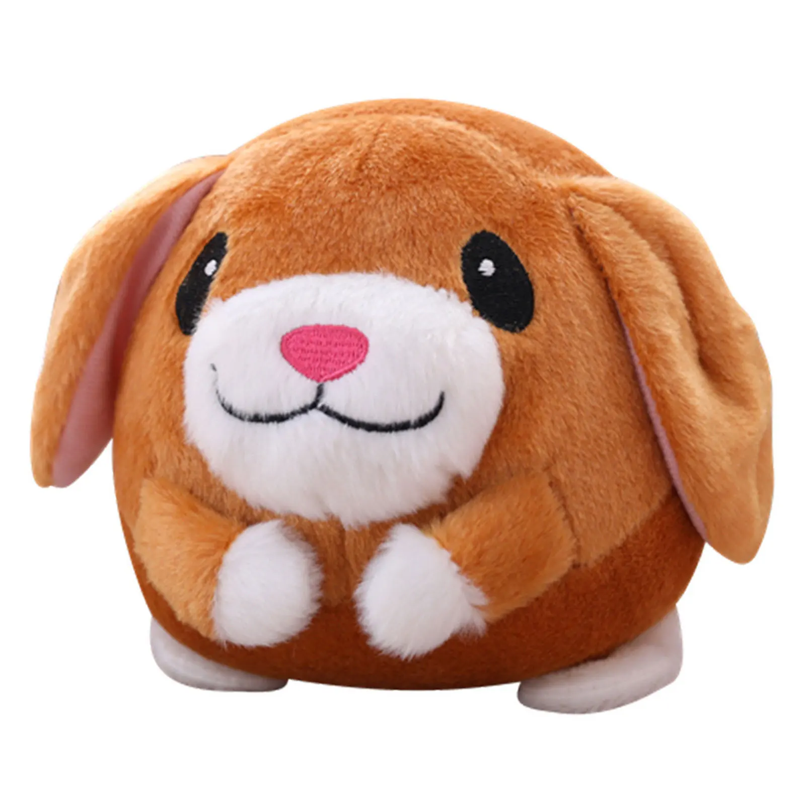 Música saltando bola squeakys brinquedos de pelúcia filhote de cachorro som eletrônico dos desenhos animados calmante brinquedos de mastigação para diversão indoor playtime