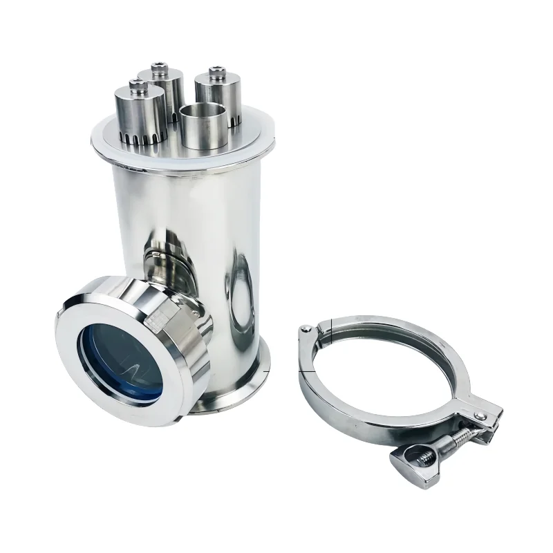 3inch OD91mm Sight Glass Union Tri-Clamp Tee With SS304 Or Copper Bubble Plate Set Distillation Lens Column For Home Brewing