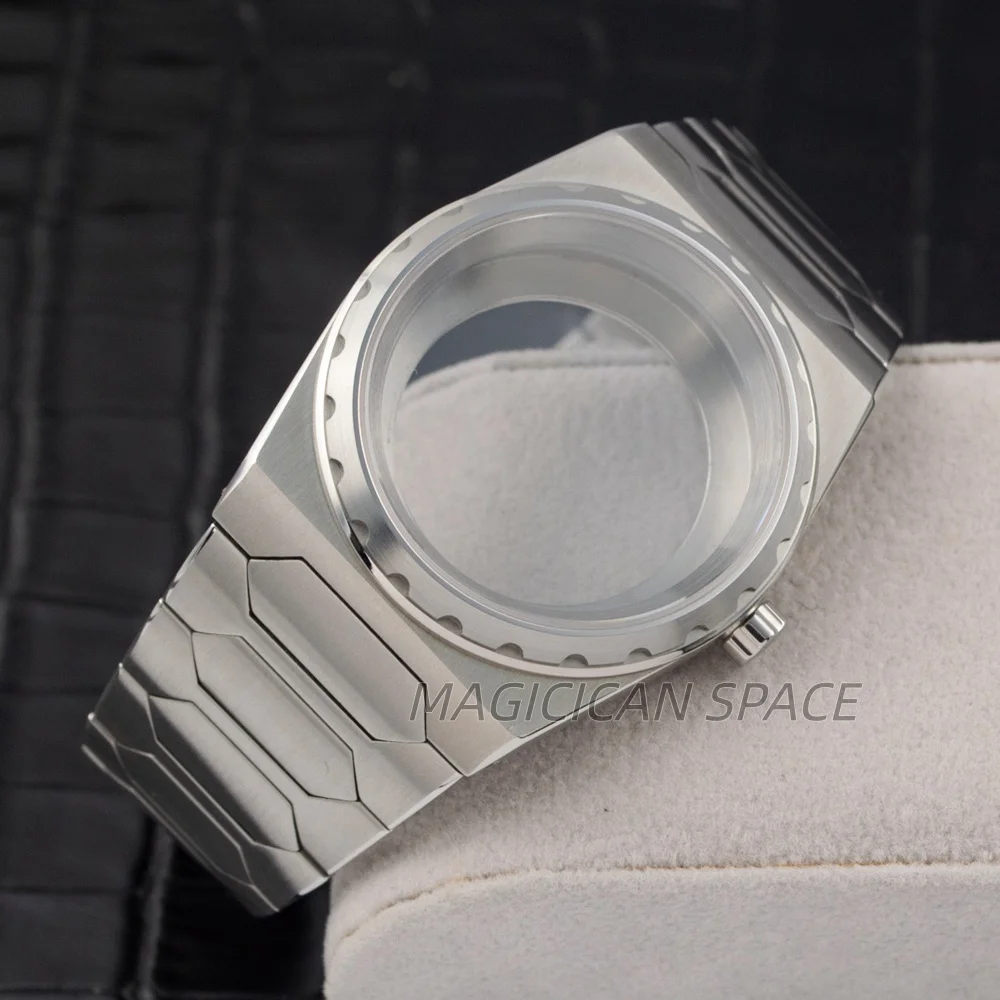 

VC222 Watch Case Strap Solid Stainless Steel Glass Case Back Waterproof Sapphire Crystal Fit NH35/NH36 Movement 37mm Watch Case