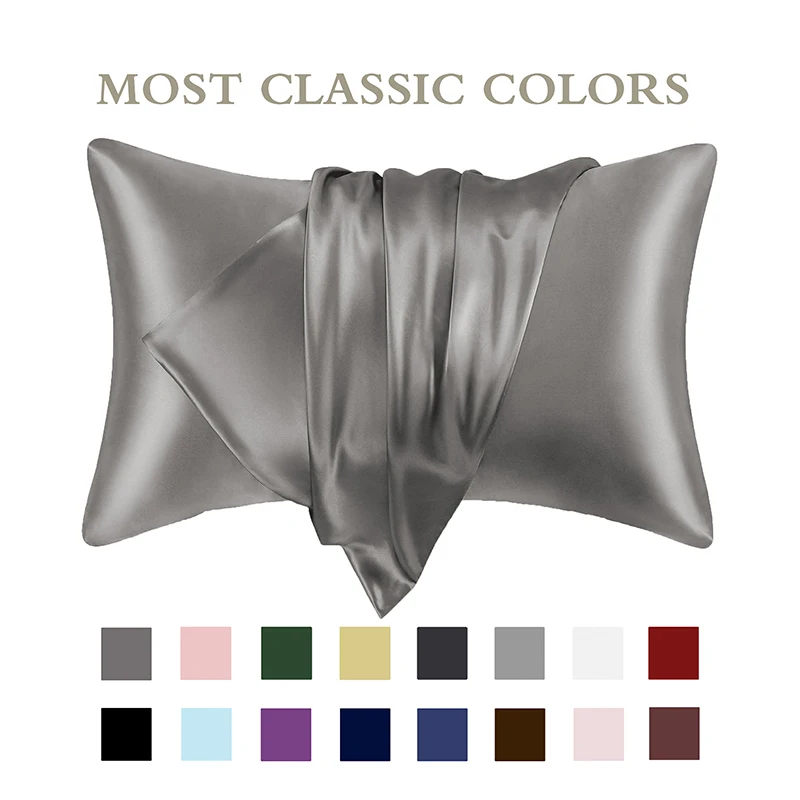 Simulated Silk Pillowcases Silky Satin Hair Beauty Pillow Cases Comfortable Pillow Case Home Bedding Pillow Cases Cover view 2