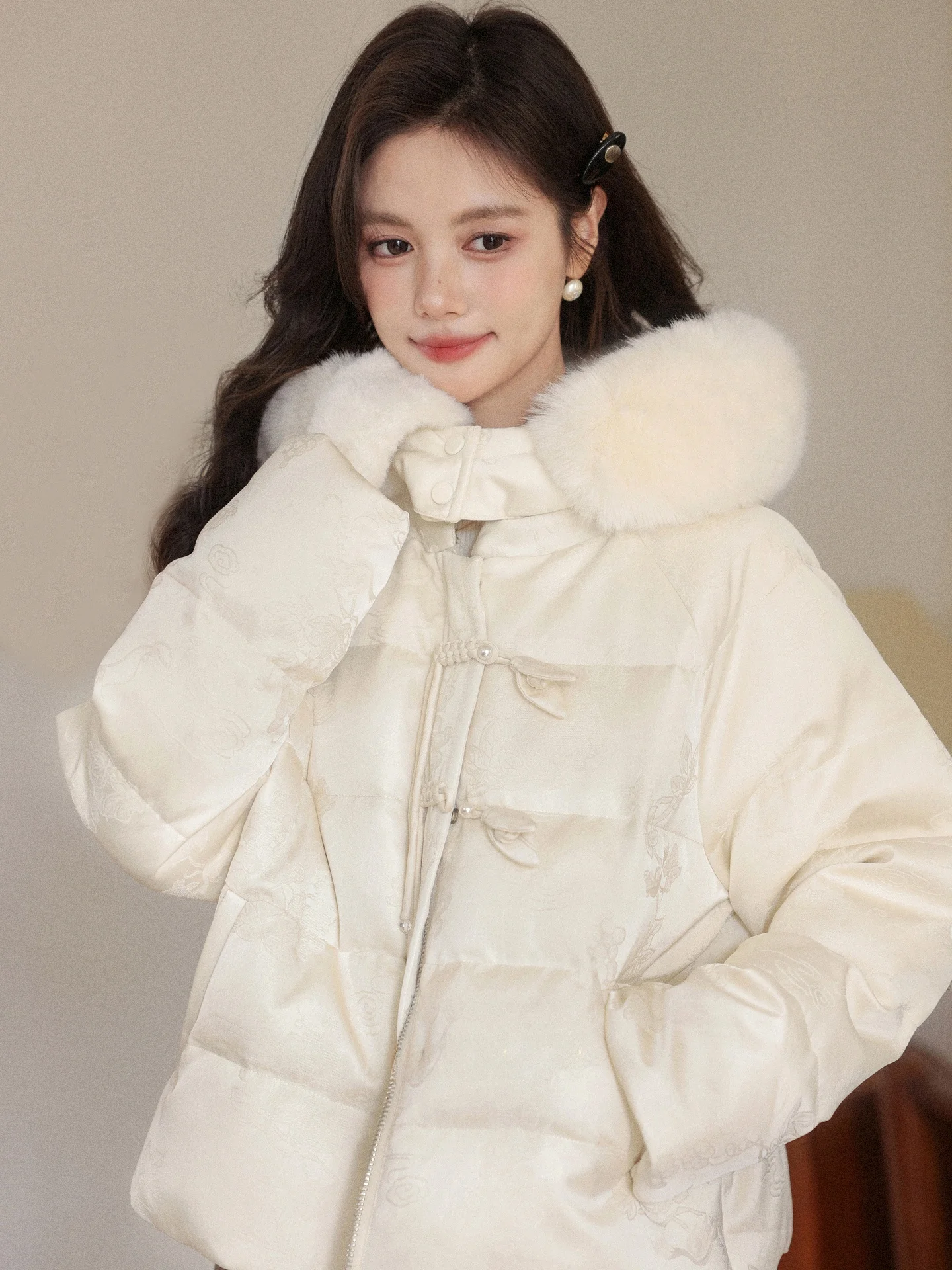 

ex Thiened Du down Jaet со съемным капюшоном, теплая верхняя одежда, повседневная одежда со стойкой, длинный све, средней длины, чистый цвет