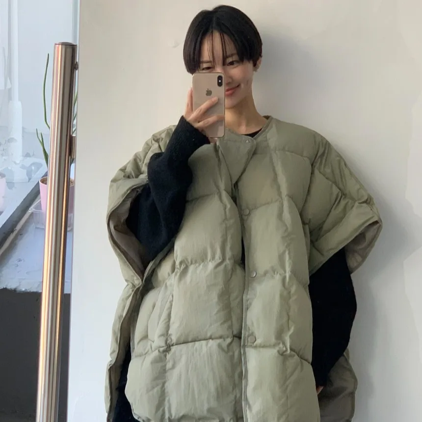 Retro Design Svel Cotton Vest Women's Winter Loose Versatile High-End Warm Outerwear Korean Sle Regular Fit Medium So...