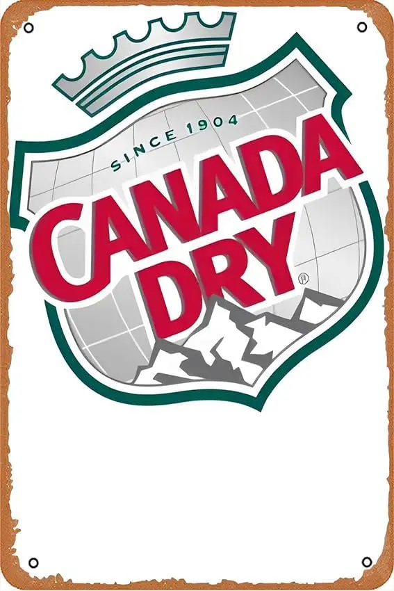 Letreros de hojalata Vintage de Canadá, jengibre seco, Soda Pop, regalo, decoración de pared Vintage, letrero de hojalata de arte Retro, letrero de Metal divertido, decoraciones divertidas para