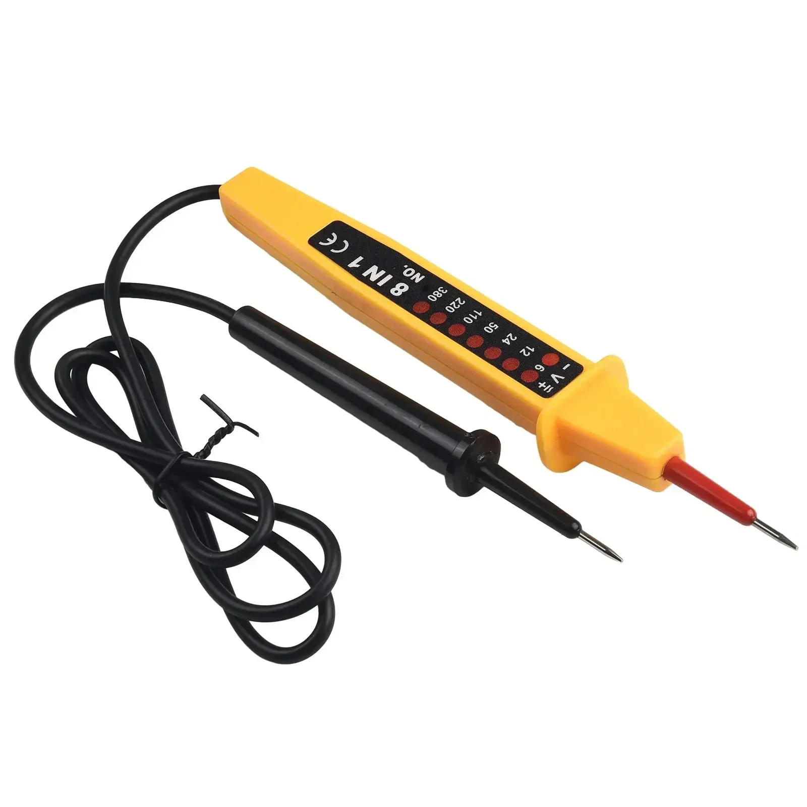 8 In1 Voltage Tester Voltage Tester Material Metal Plastic 110 - 220 - 380VAC Frequency Range 6-12 - 24 - 50VDC