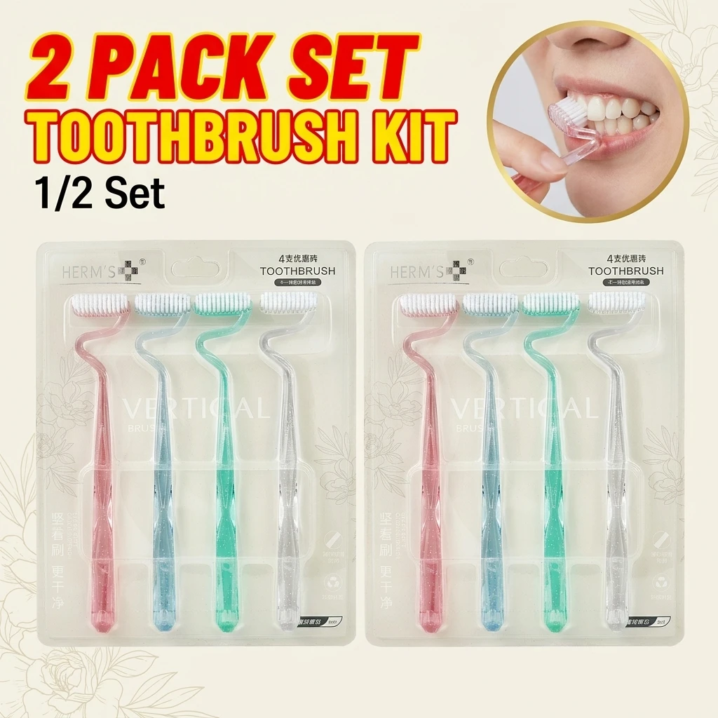 New Soft S-shaped Toothbrush Massage Tongue Coating Cleaning Vertical Toothbrush Oral Care Tongue Cleaning Brush Adults