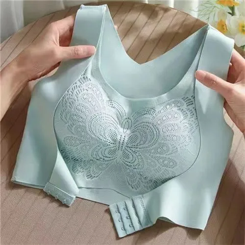 Front Closure Bras for Women Plus Size Butterfly Lace Sports Underwear Beauty Back Posture Correction Back Sexy Lingerie