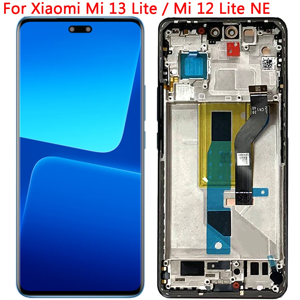 

6.55" Mi 13 Lite LCD Screen Original For Xiaomi Mi 12 Lite NE Display LCD Touch Screen With Frame Assembly Parts