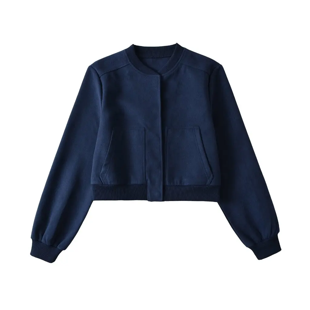 

Женский элитный шерстяной бейсбольный костюм, пальто, свободная куртка в корейском стиле с воротником Spice Girl на осень