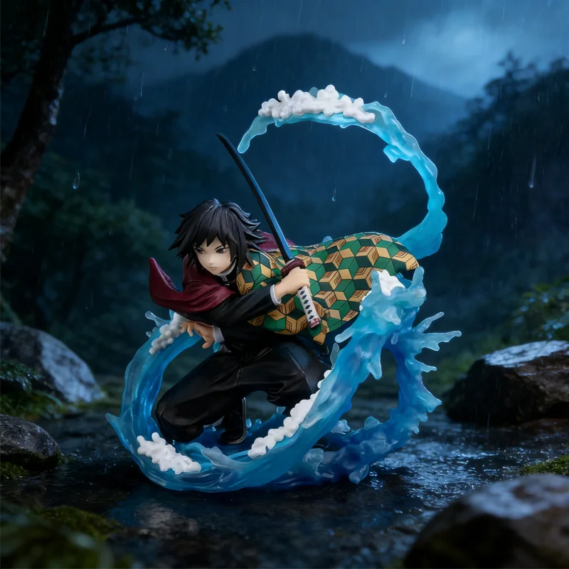 17 cm Premium Boxed Tomioka Giyuu Action Figure Water Ademhaling Stijl Vorm Nul Authentieke Collectible Grade Desktop Ornament Gift