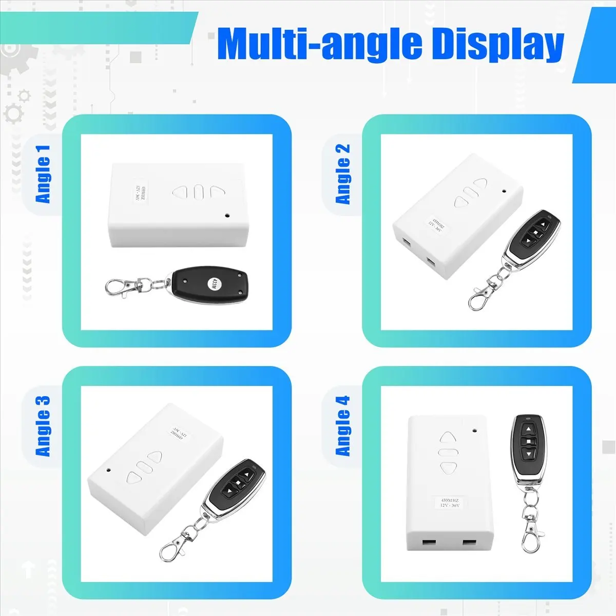 DT39 AC/DC 12V 24V 36V Motor Remote Control Switch Forwards Reverse Up Down Stop with Limit Switch