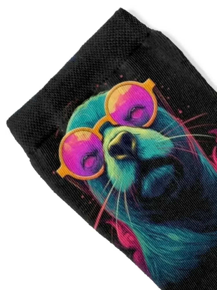 Seal with sunglasses, harbor seal, sea lion Socks Climbing winter gifts cartoon Toe sports Socks Men's Women's
