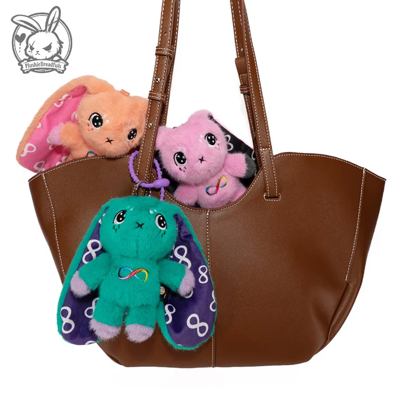 Plushie Dreadfuls Cute Bunny Plushie Keychain Super Soft Fluffy Stuffed Handbag Charm Stress Relief Great Gift For Adult