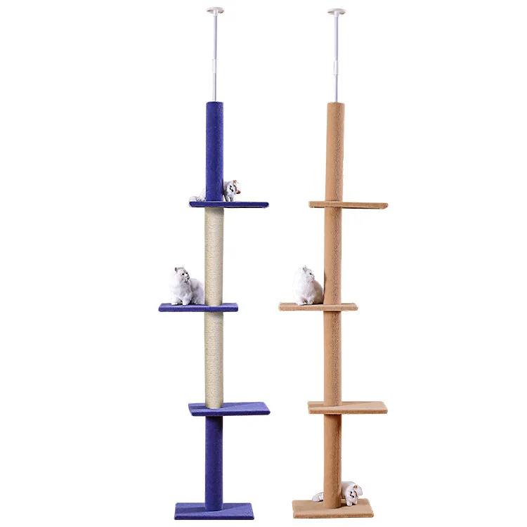 

Large Luxury Cat Tree Floor To Ceiling Cat Tower Wood Cat Condo Scratching Post