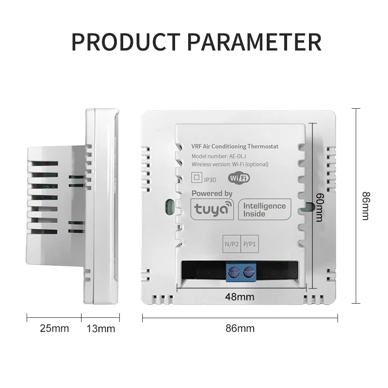 Intelligent VRV Thermostat for Fujitsu Mitsubish Smart Tuya Wifi Control for Gree Midea Work with Alexa Yandex Google