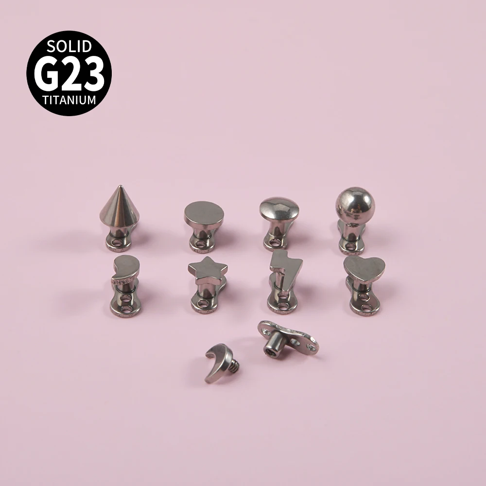 1PC G23 Titanium Fire Opal Dermal Anchor Butterfly&Sunflower Top Small Bead With Zircon Micro Skin Diver Piercing Body Jewelry