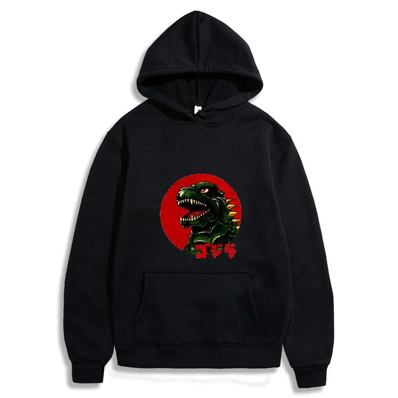 Hoodie with Cute and Funny Monster Godzilla and Cartoon Print for Boys and Girls for Kids Clothing Coat