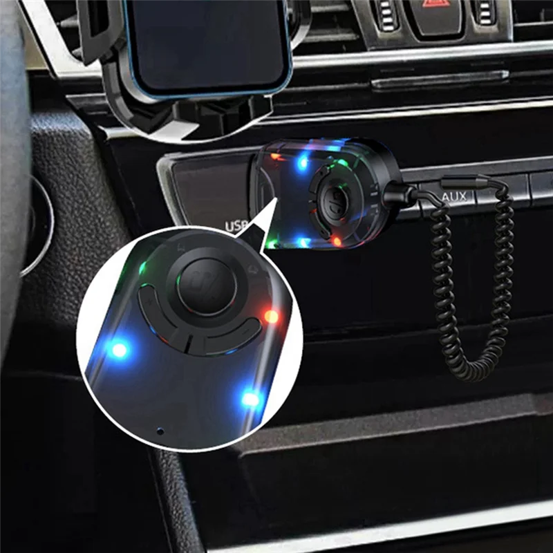 Adaptateur de voiture Bluetooth AUX, câble Dongle pour haut-parleur de voiture, récepteur Bluetooth USB vers Jack 3.5Mm, récepteur Audio et musique