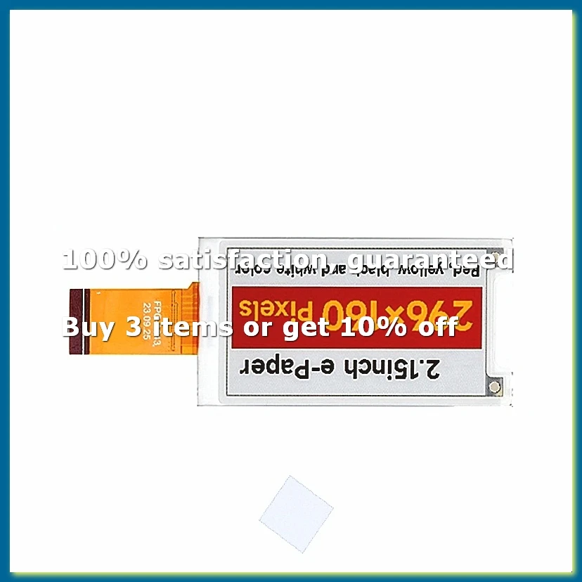 2.15inch E-Paper Display (G), E-Ink Display, 296x160 Pixel, Red/Black/White/Yellow Electronic Ink Screen, SPI Interface-A12I