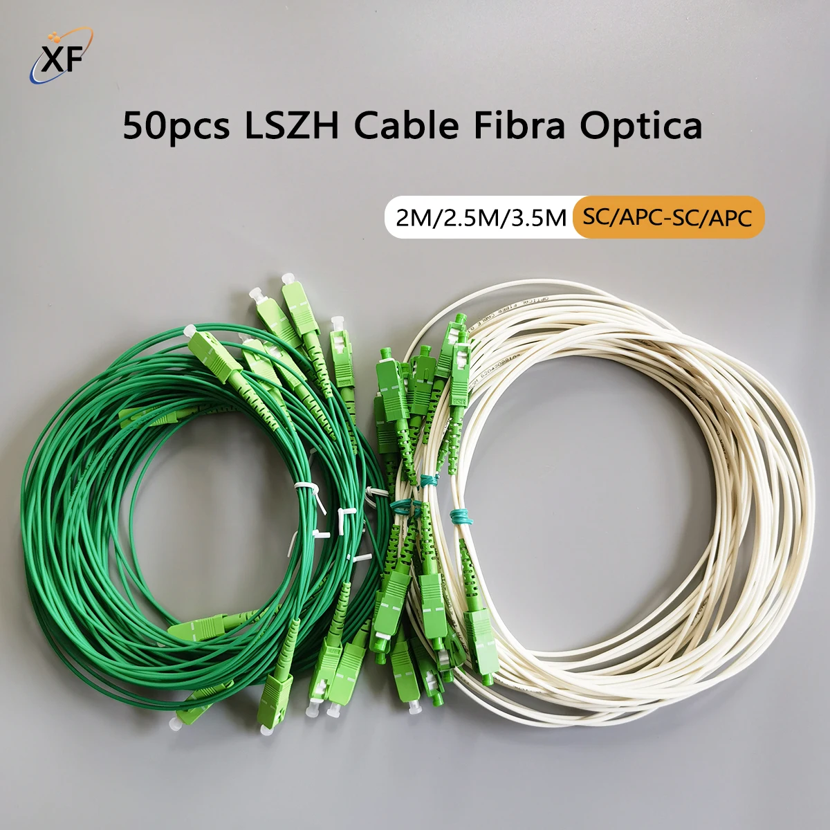 

50pcs Fiber Optic Patch Cable SC/APC-SC/APC 2M/2.5M/3.5M 2.0mm/1.6mm LSZH Low Insertion Loss Bend Insensitive Extension Cable