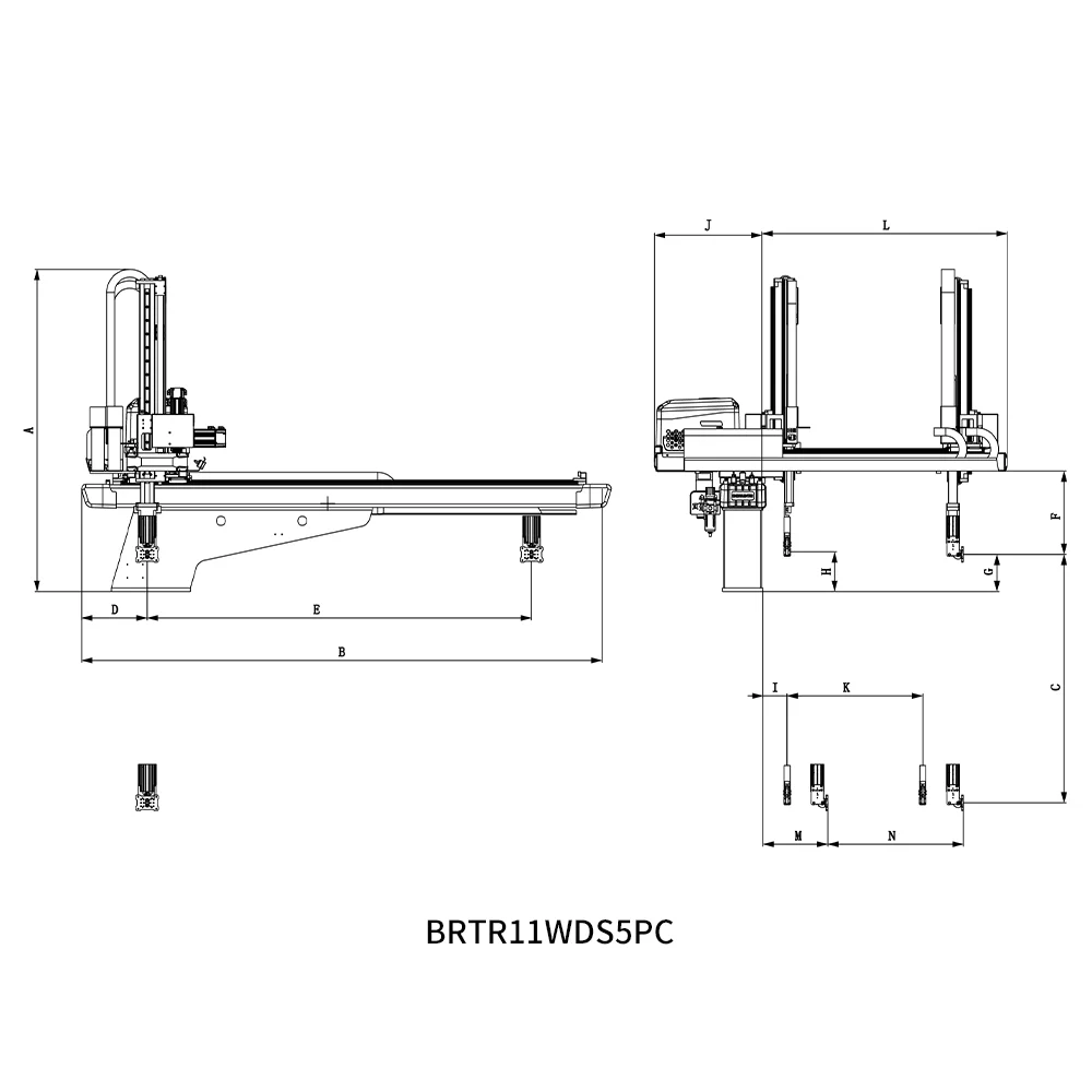 BRTR11WDS5PC/FC Fünfachsiger Servo-Manipulator