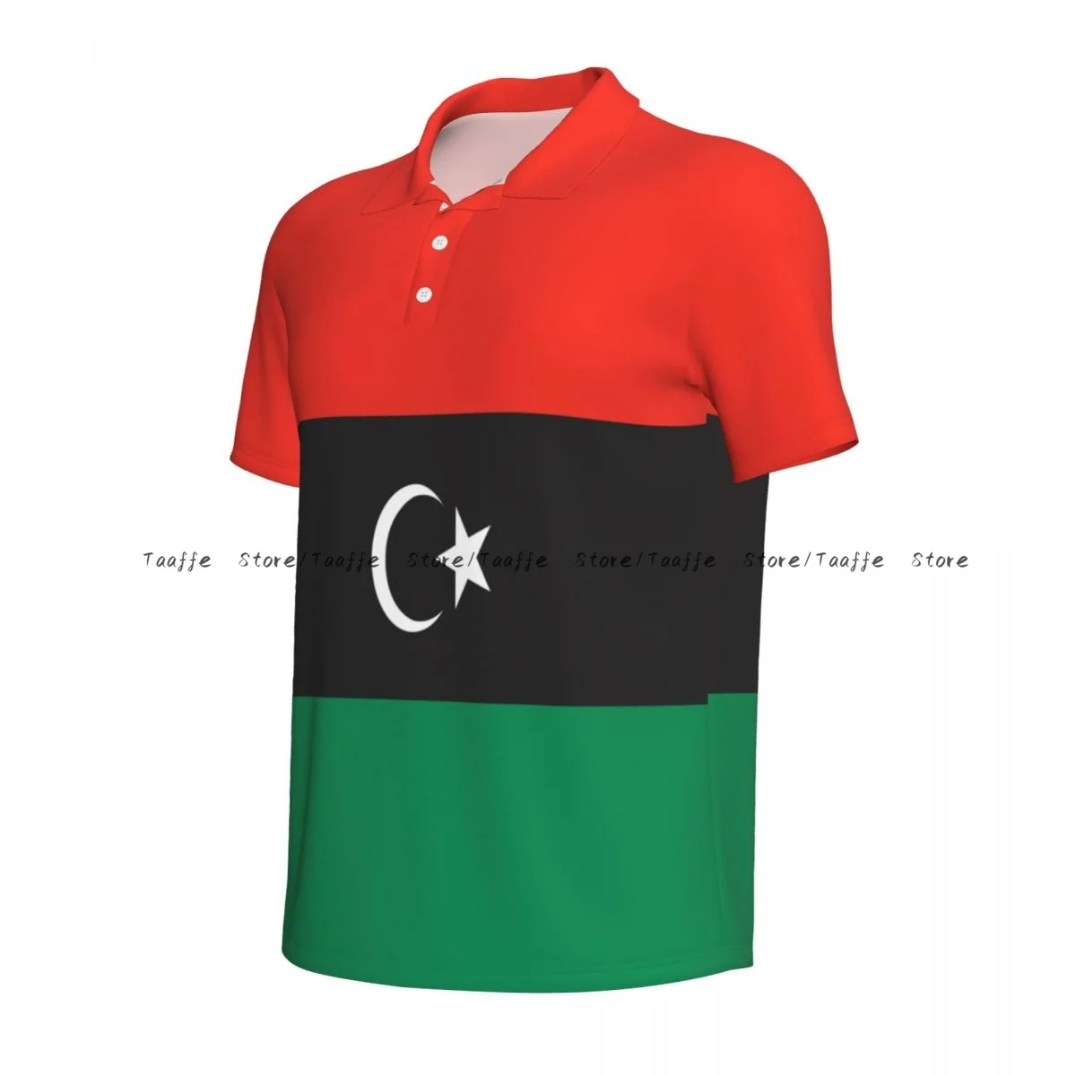 Men's Polo Shirt Libya Flag Male Clothing Summer Casual Short Sleeve Shirt Sweatshirt