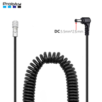 Probty DC5525 Cables DC Power Cable for Blackmagic Pocket Cinema 4K BMPCC 4K Coiled Cable