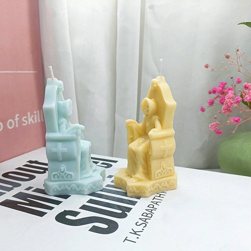 Death Candle Silicone Mold Handmade Aromatherapy Candle making Kit DIY Silicone Mould for Plaster Resin Epoxy Gifts for Table