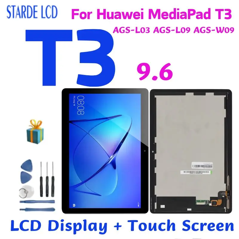 

9.6" For Huawei Mediapad MediaPad T3 9.6 LCD Display Touch Screen Digitizer Assembly AGS-L03 AGS-L09 AGS-W09 T3 With Free Tools