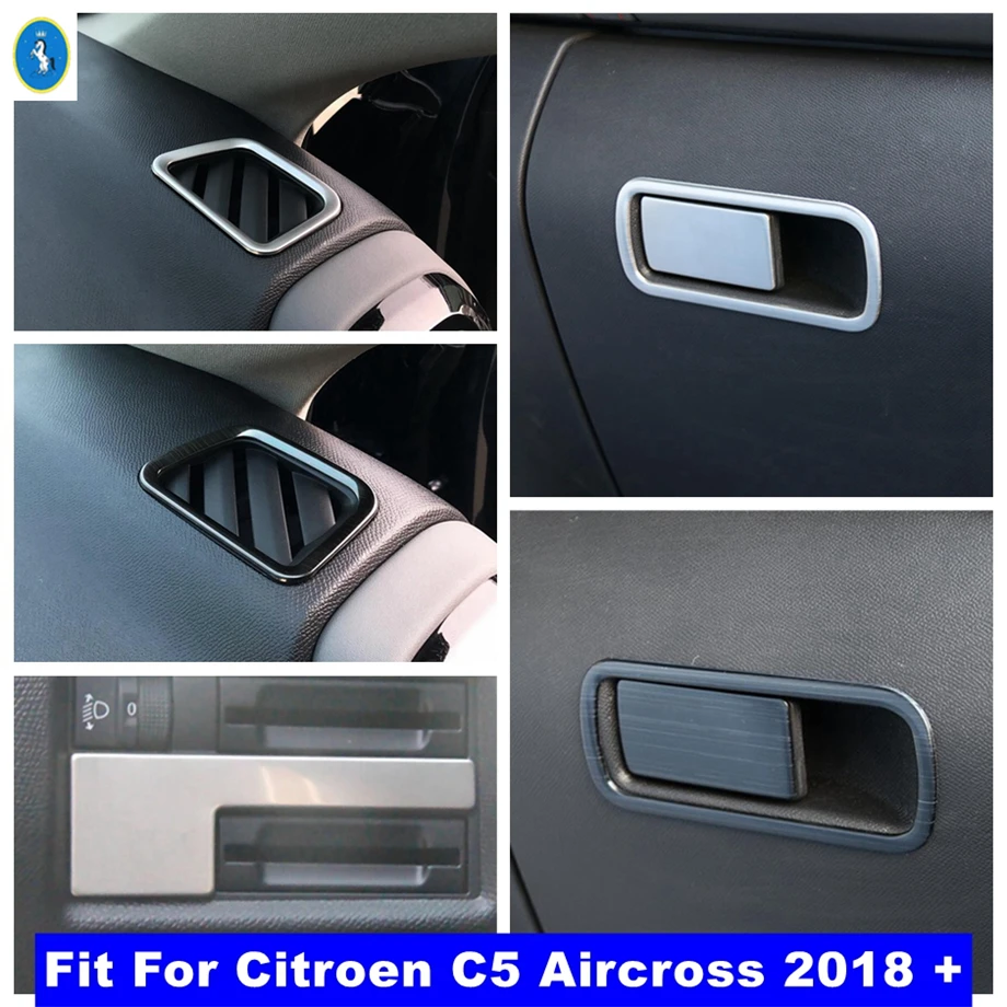 

Glove Storage Box / Air AC Outlet Vent / Lights Switch Panel Cover Trim For Citroen C5 Aircross 2018 - 2024 Interior Accessories