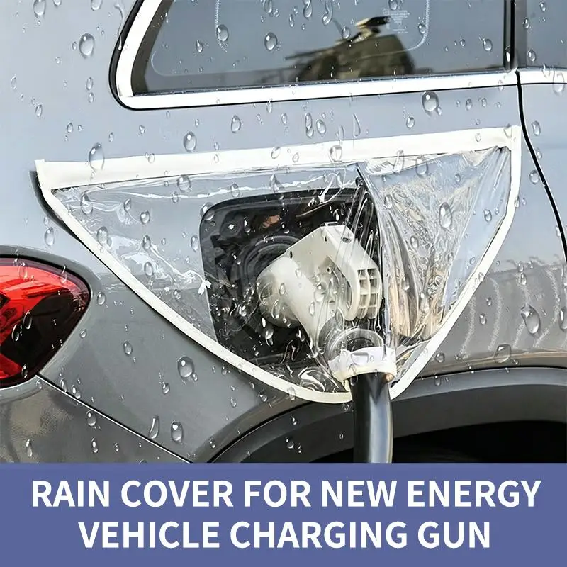 Car Charging Port Rain Cover, EV Charger Plug Cover Magnetic Transparent Cover For Electric Vehicle Waterproof Outdoor Charging