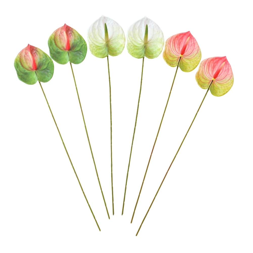 

6 Pcs Indoor Artificial Bouquet Wedding Decor Flower Decoration Arrangement Realistic