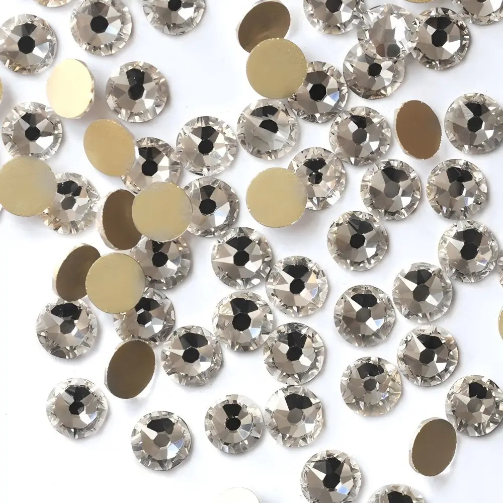 Glitzer-Strass 16 Facetten Kristall AB/Klar Alle Größen Hotfix/Non-Hotfix Strasssteine für Nagelkunst, Kleidung, Gymnastik, Dekoration – Detail 6