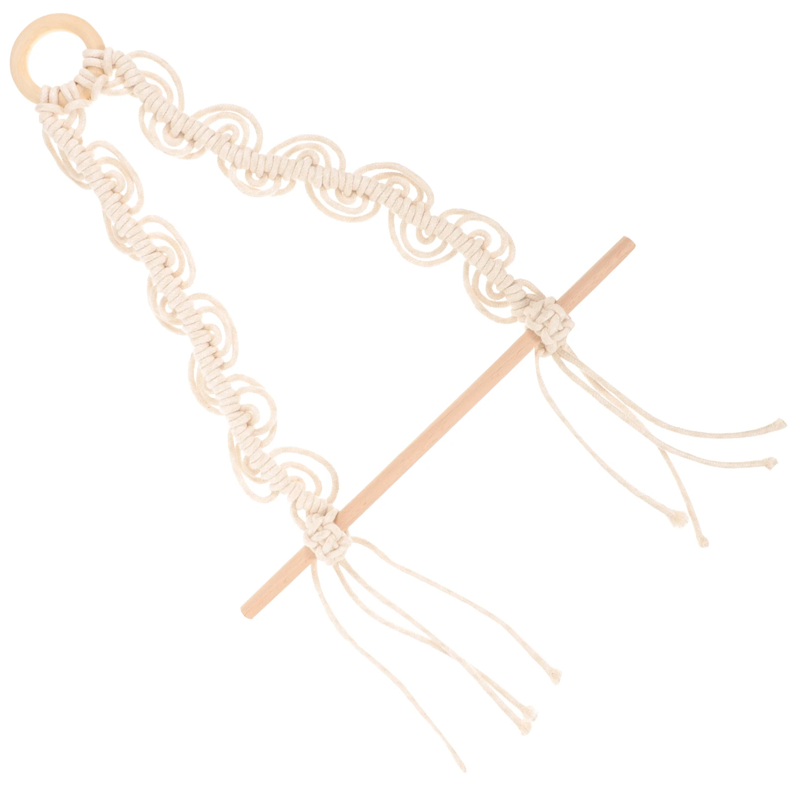 

Bohemian Paper Towel Holder Wall Mounted 1 Pack Cotton Rope Woven Towel Roll Rack Macrame Style Wooden Accessory Boho Toilet