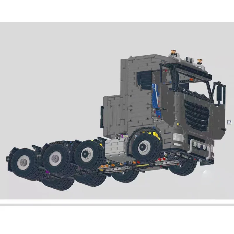 MOC-236938 نموذج مكعبات بناء شاحنة جرار شديدة التحمل، 6418 قطعة، لعبة إبداعية MOC هدية للأولاد وأعياد ميلاد الأطفال