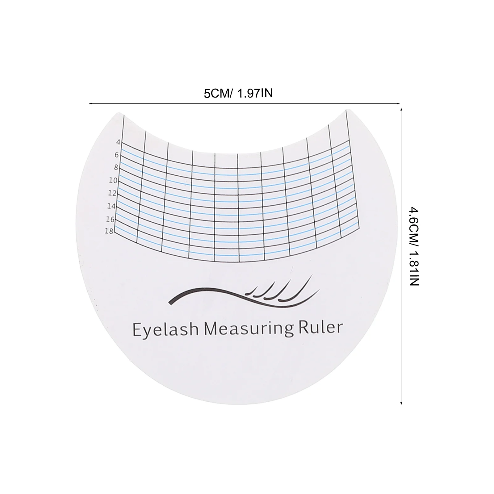 10 قطعة بطاقة قياس طول الرموش دقيقة لاش الضفيرة أداة القياس رمش تمديد المعونة لاش الفنان لوازم #2