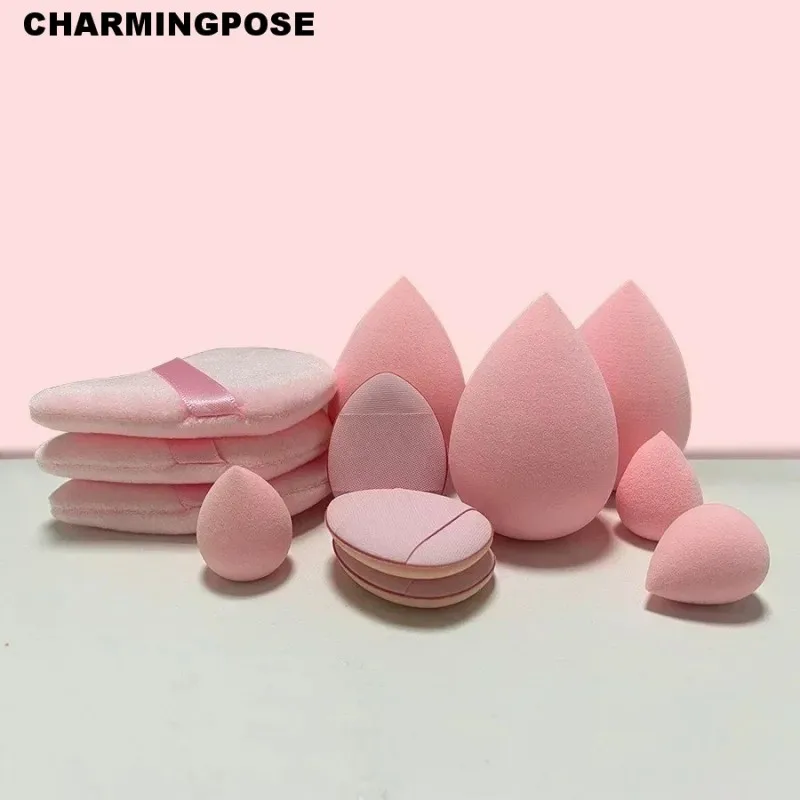 Juego de 14 esponjas de maquillaje profesionales, licuadora de belleza húmeda/seca reutilizable y kit de esponjas en polvo para base sin costuras, corrector, colorete en crema