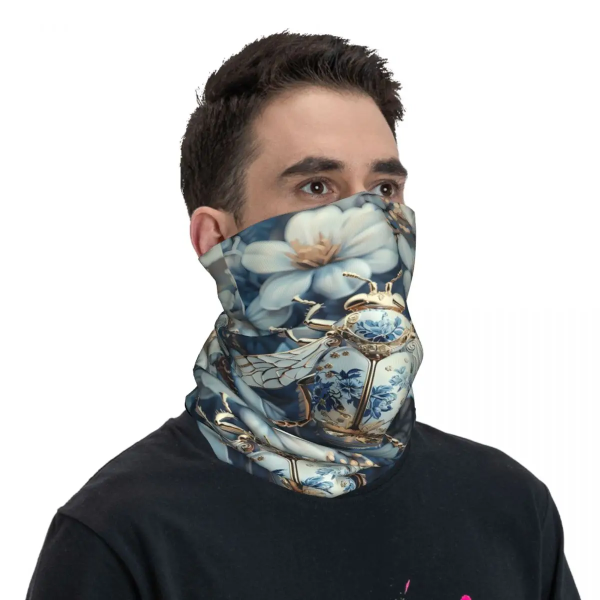 Beetle Scarf Neckerchief Neck Face Mask Polyester