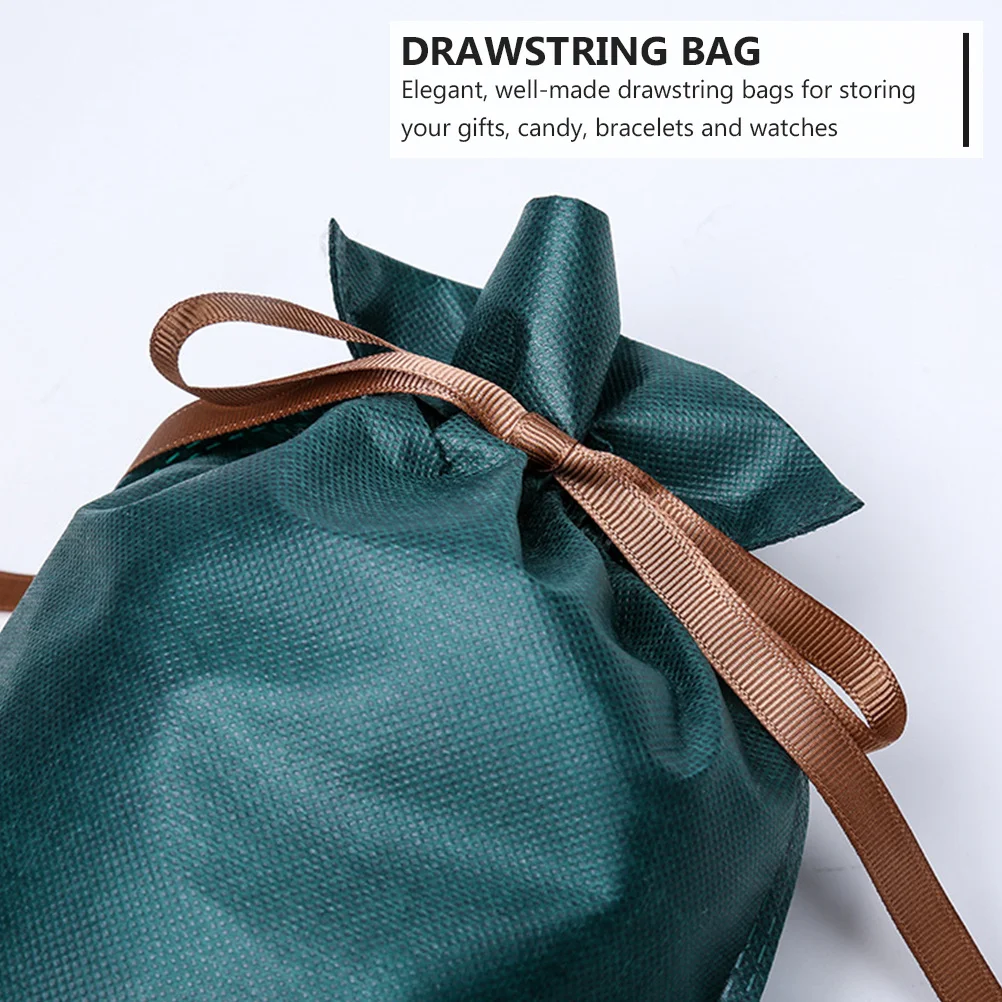 

10Pcs Non-Woven Drawstring Gift Packaging Pouch Elegant Multi-Functional Bags for Wedding Party Jewelry Storage