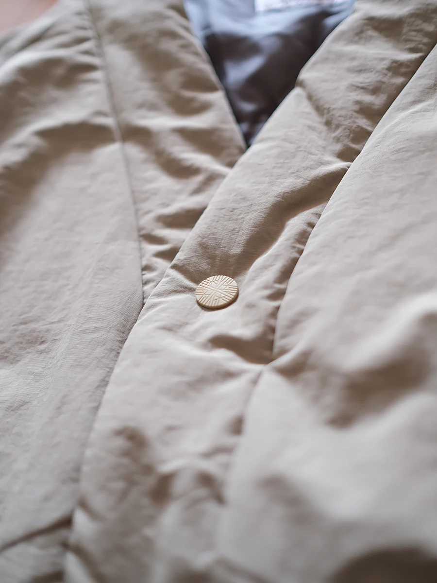 معطف عمال MADN X Baian Limited Edition للذكرى 0th Wu Wen Le من القطن Jaet للرجال فضفاض مناسب للشباب