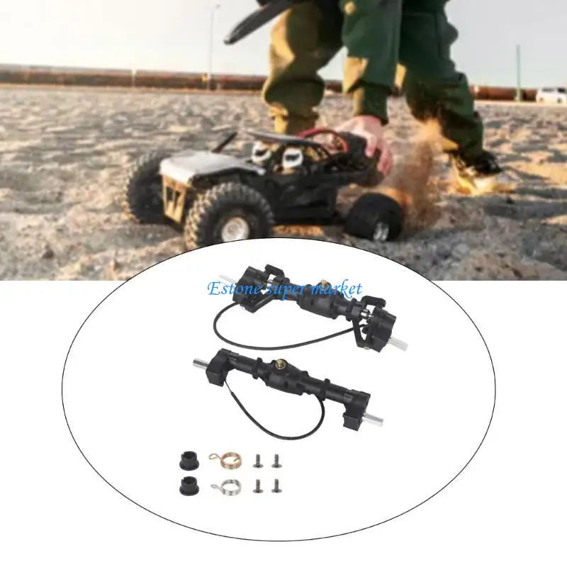 090B سيارة التحكم عن بعد المحاور الأمامية والخلفية مجموعات شاحنة لاستبدال جرار لوازم محاور السيارة 1/12 مقياس