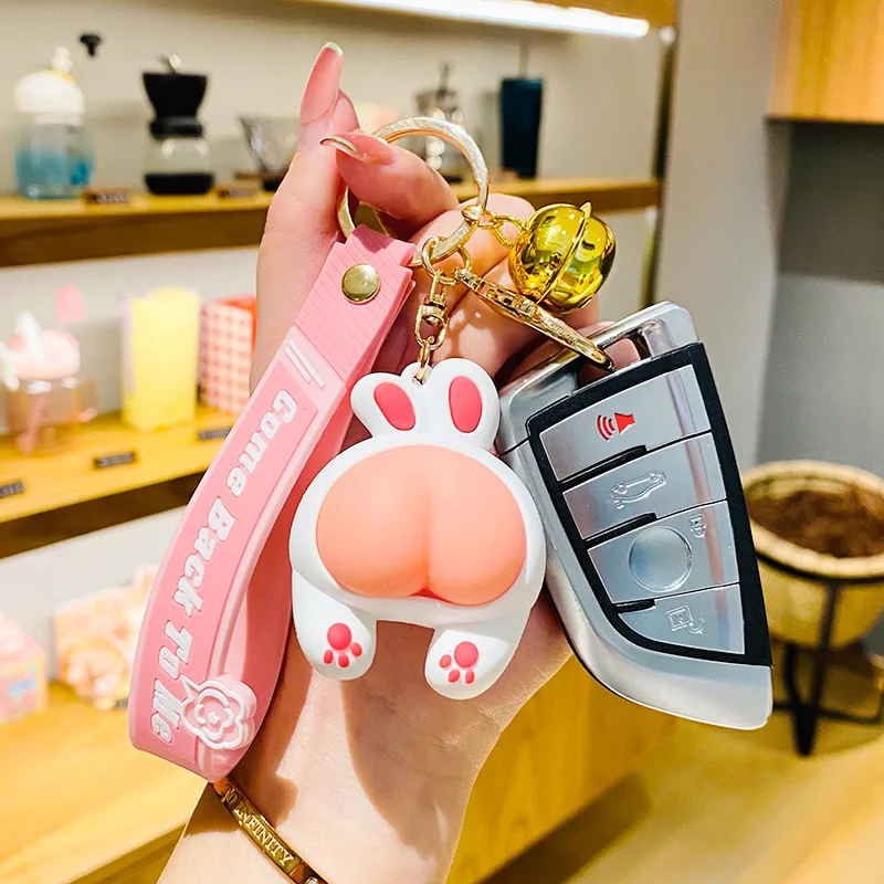 Cartoon Cute Funny Style Doll Funny Ass Key Ring Student Schoolbag Pendant Bag Accessories Keychain