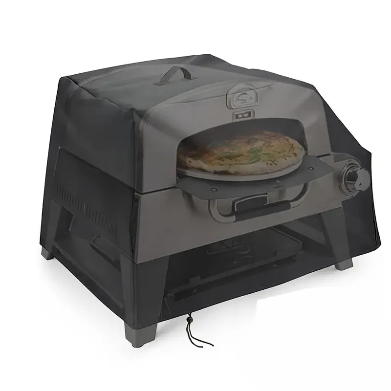 Cubierta antipolvo para horno de pizza tres en uno, tapa para hornear pizza al aire libre recubierta de plata – Solo cubierta protectora